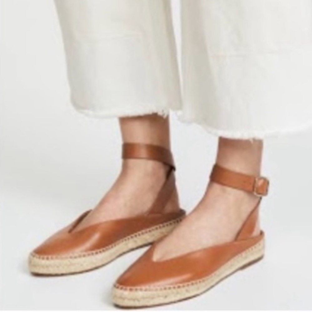 Stuart Weitzman toga ankle wrap espadrille flats 6